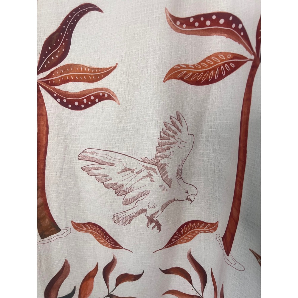 Ciebon Womens Pomegranate Palm Tree Tunic Dress Cream Orange D5788-R2545 Medium - Picture 9 of 16